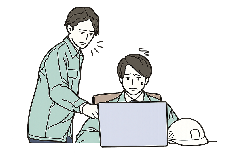 悩んでいる人のイラスト